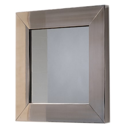 Whitehaus New Generation Square Mirror W/ SS Frame, SS WHE5B